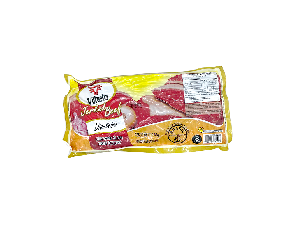 CARNE SECA BOVINA GRANDE DIANTEIRO VILHETO 5 KG (CX 2 PCT)